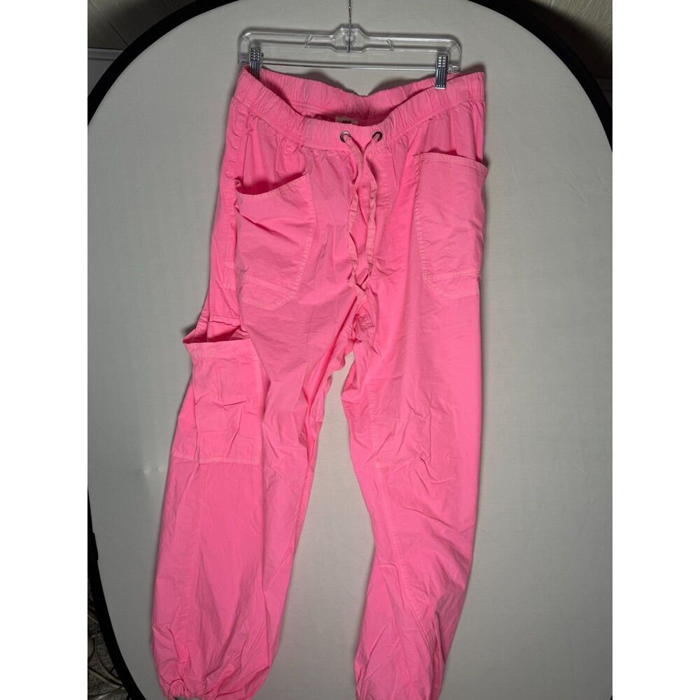 Aerie High Waisted Go-For-It Baggy Cargo Pant Hot Pink XL Y2K